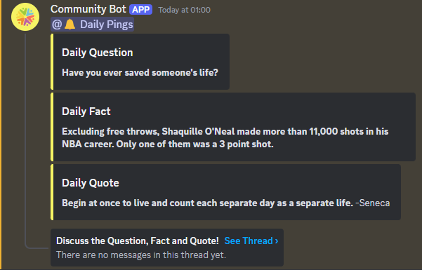 Community Bot Discord Example